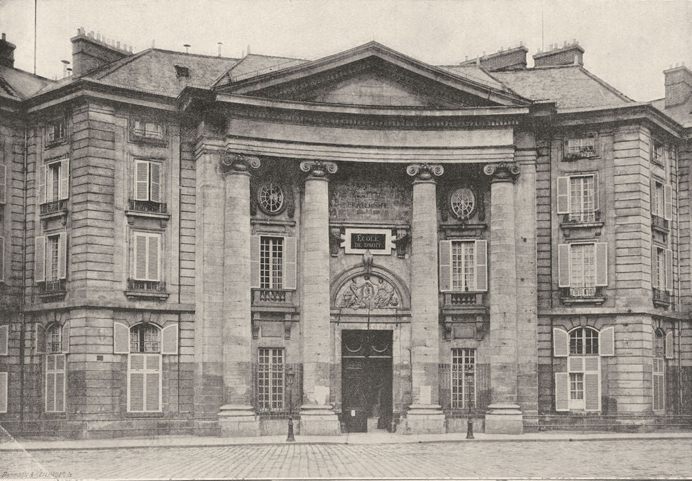 PARIS. Ecole de Droit 1895 old antique vintage print picture